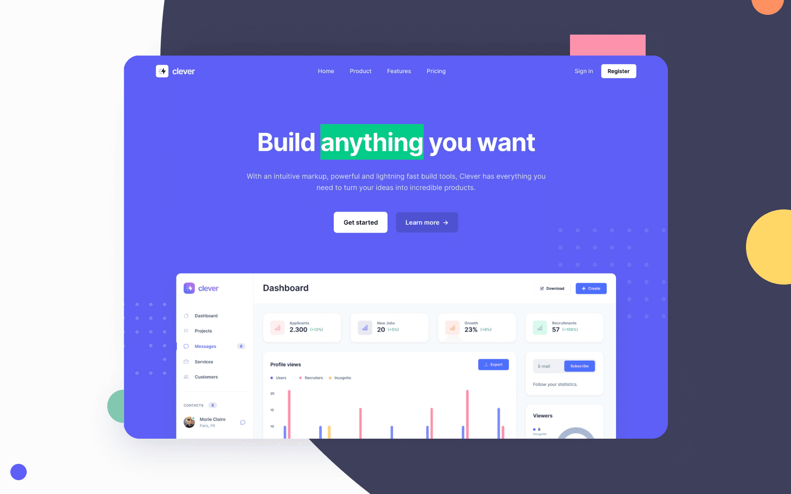 Build modern landing pages that convert with the best ready-made Bootstrap templates