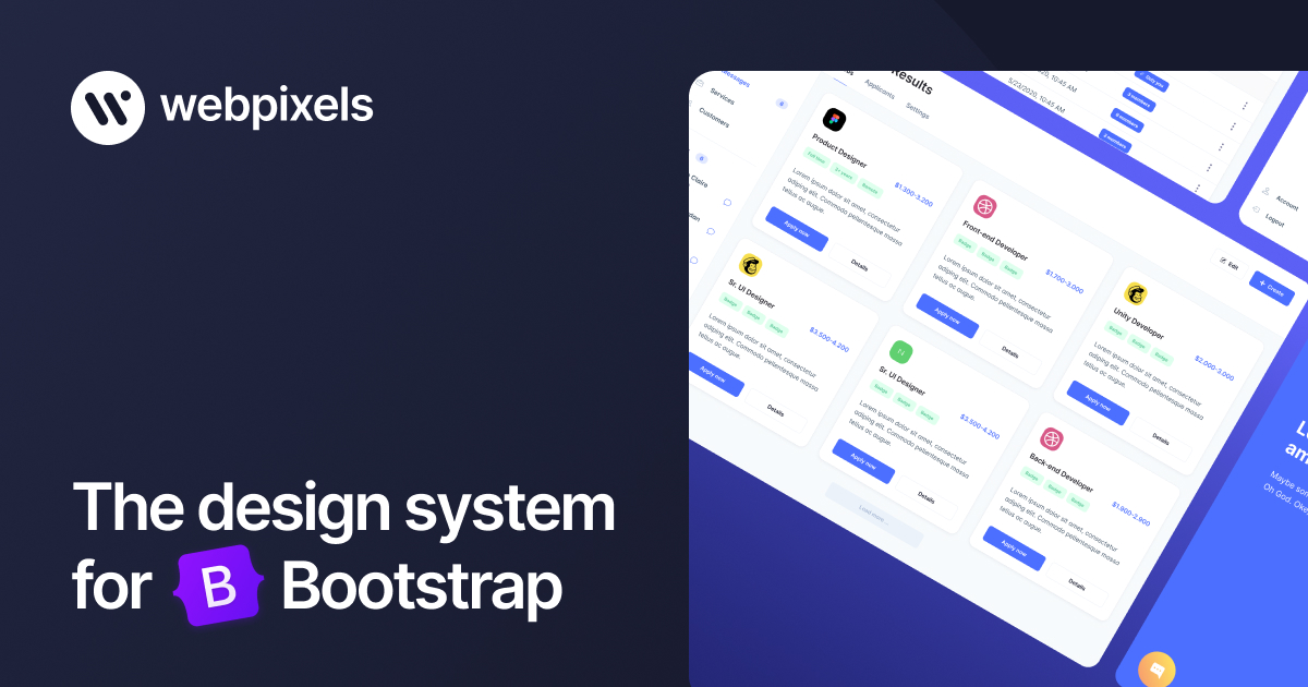 Premium Bootstrap UI Library & Components - Webpixels