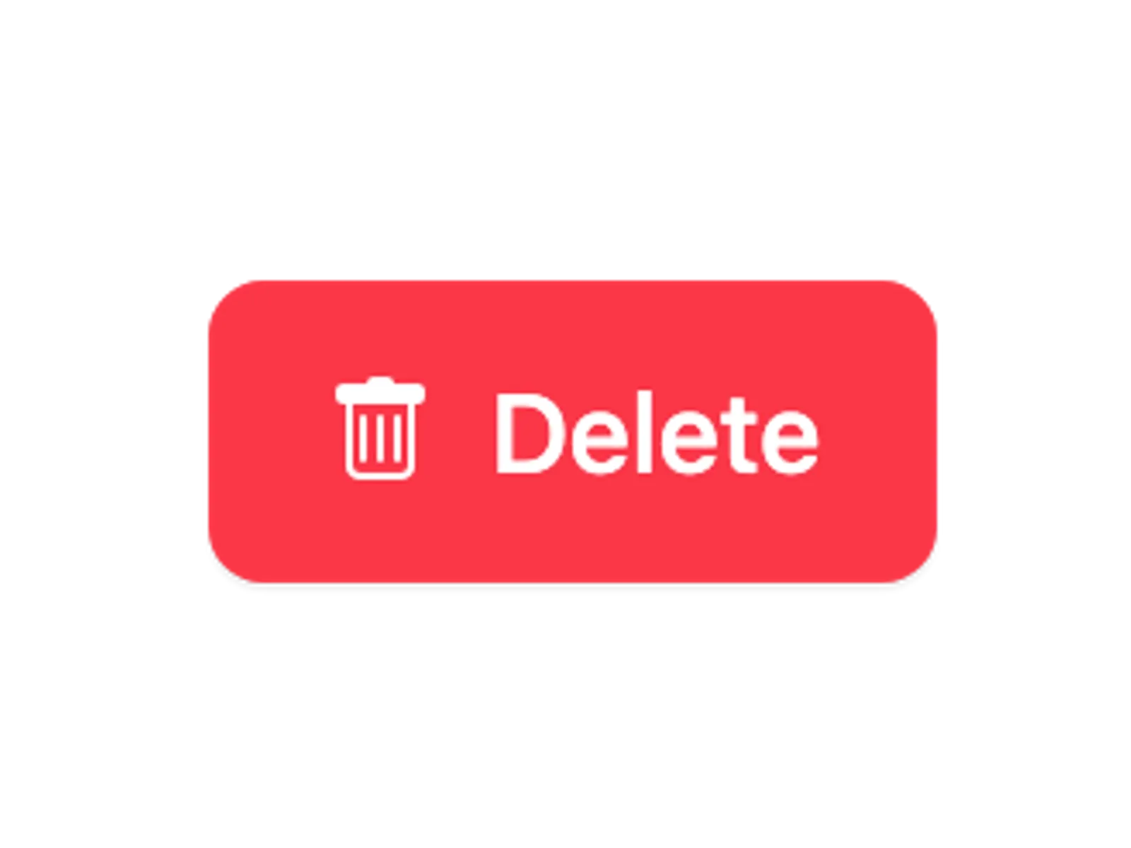 Bootstrap Red Delete Button with Trash Icon.